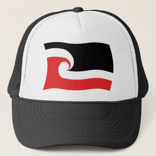 Maori People Flag Hat Truckerkappe (Vorderseite)