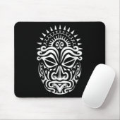 Maori Polynesian Tattoo Haka Dance Face Maskenleit Mousepad (Mit Mouse)