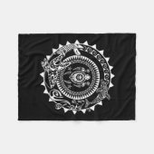Maori Polynesischer Tattoo Orca Dolphin Turtle Scu Fleecedecke (Vorderseite (Horizontal))