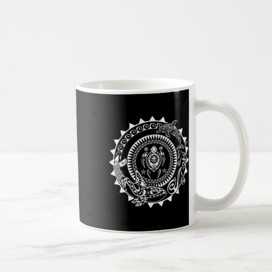 Maori Polynesischer Tattoo Orca Dolphin Turtle Scu Kaffeetasse (Rechts)