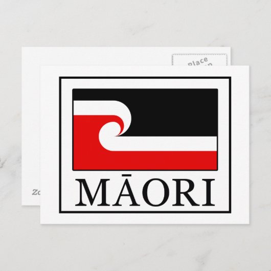 Maori Postkarte (Vorne/Hinten)