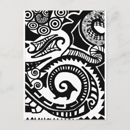 Maori Postkarte (Vorderseite)