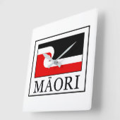 Maori Quadratische Wanduhr (Winkel)