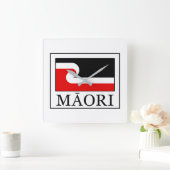 Maori Quadratische Wanduhr (Zuhause)