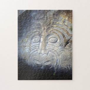 Maori Rock Carving at Mine Bay Lake Taupo Puzzle