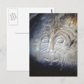 Maori Rock Carvings am Taupo-See Postkarte (Vorne/Hinten)