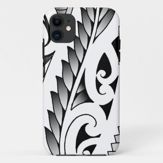 Maori- silverfern Tätowierungsmuster mit Case-Mate iPhone Hülle (Rückseite)