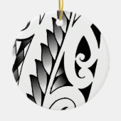 Maori- silverfern Tätowierungsmuster mit Keramikornament (Vorne)