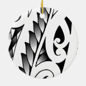 Maori- silverfern Tätowierungsmuster mit Keramikornament (Hinten)