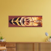 Maori Stammes Ancestor Schild Wrapped Canvas (Insitu (Wohnzimmer))