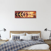 Maori Stammes Ancestor Schild Wrapped Canvas (Insitu (Schlafzimmer))