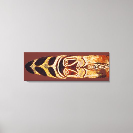Maori Stammes Ancestor Schild Wrapped Canvas (Vorderseite)