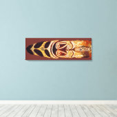 Maori Stammes Ancestor Schild Wrapped Canvas (Insitu (Holzboden))