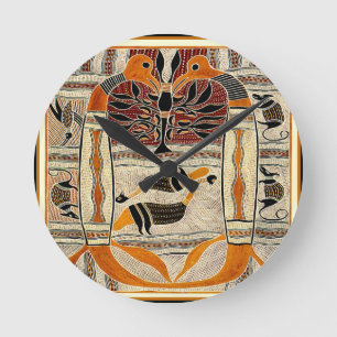 Maori-Stammes-Tier-Geister Runde Wanduhr