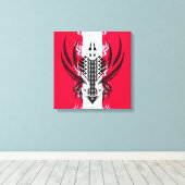 Maori-Tätowierung mit realistischen Federn Leinwanddruck (Insitu (Holzboden))