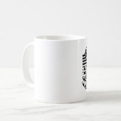 Maori- Tätowierung - Schwarzweiss Kaffeetasse (Vorderseite Links)