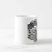 Maori- Tätowierung - Schwarzweiss Kaffeetasse (Mittel)