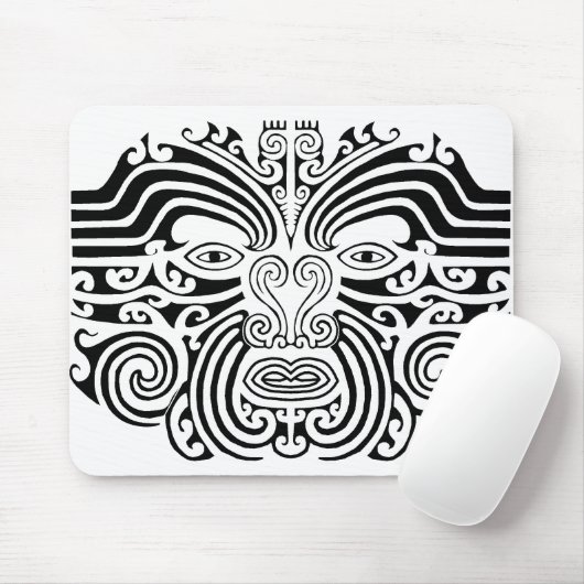 Maori- Tätowierung - Schwarzweiss Mousepad (Mit Mouse)