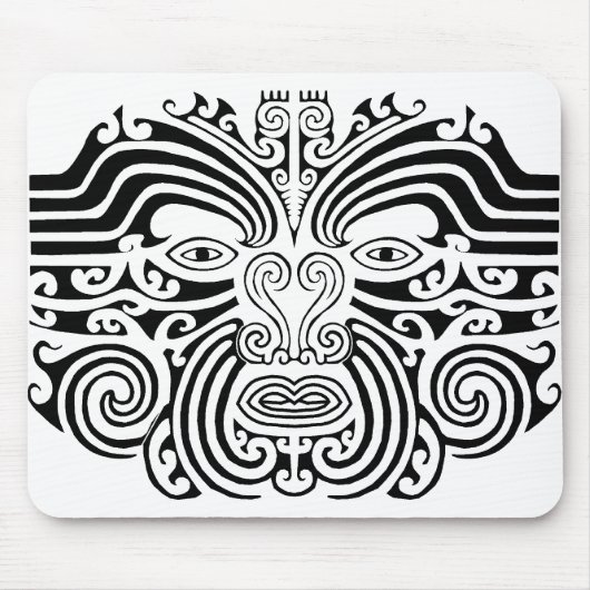 Maori- Tätowierung - Schwarzweiss Mousepad (Vorne)