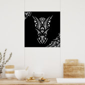 Maori-Tätowierungen mit Koru-Design Poster (Küche)