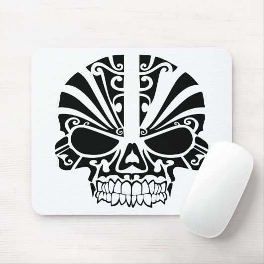 Maori- Tätowierungs-Masken-Schädel Mousepad (Mit Mouse)
