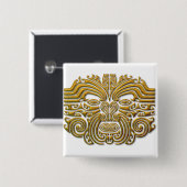 Maori Tattoo - Gold Button (Vorne & Hinten)