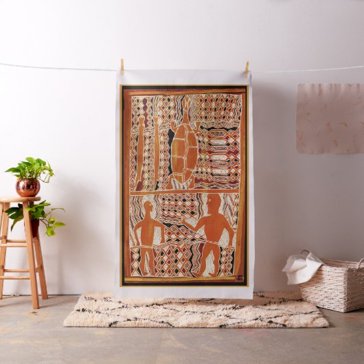 Maori Tribal Designer Fabric Stoff (Beispiel)