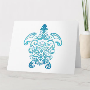 Maori Turtle Honu Art Tribal Tattoo Geschenk Idee Karte