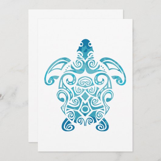 Maori Turtle Honu Art Tribal Tattoo Geschenk Idee Save The Date (Vorne/Hinten)