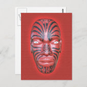 Maori War Canoe Figurehead - Postcard Postkarte (Vorne/Hinten)
