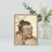 Maori Warrior um 1784 Postkarte (Stehend Vorderseite)