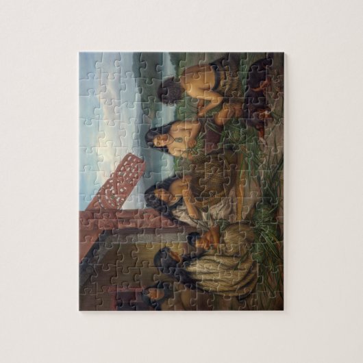 Maoris, die Flachs-Körbe, durch G. Lindauer Puzzle (Vertikal)