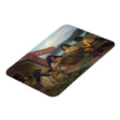 Maoris Plaiting Flax Baskets, von G. Lindauer Magnet (Linke Seite)