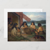 Maoris Plaiting Flax Baskets, von G. Lindauer Postkarte (Vorne/Hinten)