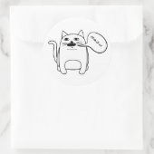 Maow Cat Runder Aufkleber (Tasche)