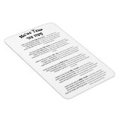 Maoz Tzur Hanukkah Song VollHebräisch & Transkript Magnet (Rechte Seite)