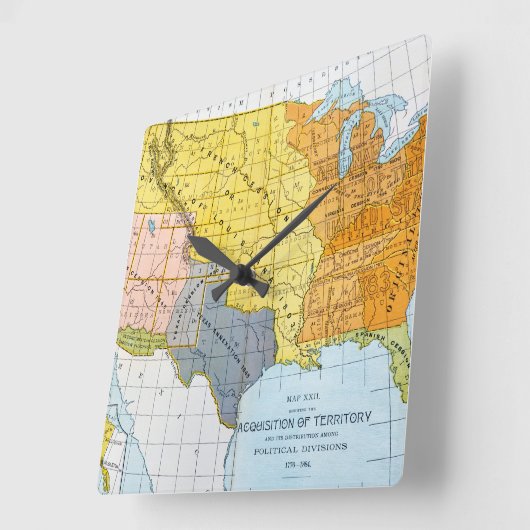 MAP, 1776-1884 QUADRATISCHE WANDUHR (Winkel)