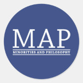 MAP Aufkleber Blue Background (Vorderseite)