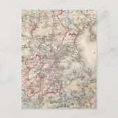 Map: Boston, 1883 Postkarte (Vorderseite)