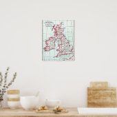 MAP: BRITISH ISLES, c1890 Poster (Küche)