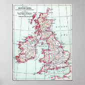 MAP: BRITISH ISLES, c1890 Poster (Vorne)