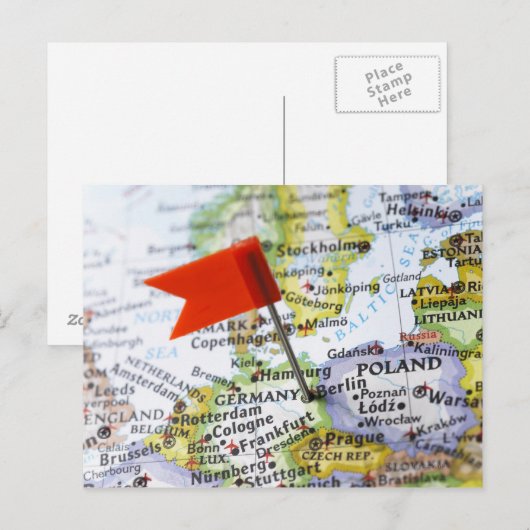 Map-Button in Berlin, Deutschland auf Karte (Vorne/Hinten)