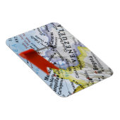 Map Button in Caracas, Venezuela auf Karte, Magnet (Rechte Seite)