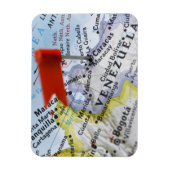 Map Button in Caracas, Venezuela auf Karte, Magnet (Vertikal)