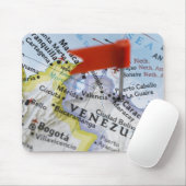Map Button in Caracas, Venezuela auf Karte, Mousepad (Mit Mouse)
