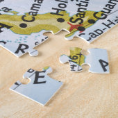 Map Button in Havanna, Kuba auf Karte, nah-up Puzzle (Seite)