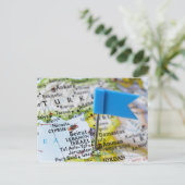 Map-Button in Jerusalem, Israel auf Karte (Stehend Vorderseite)