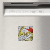 Map Button in Johannesburg, Südafrika auf Magnet (In Situ (Geschirrspüler))