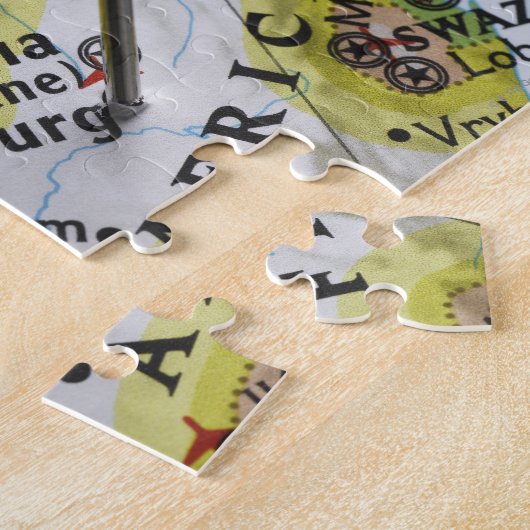 Map Button in Johannesburg, Südafrika auf Puzzle (Seite)
