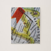 Map Button in Johannesburg, Südafrika auf Puzzle (Vertikal)